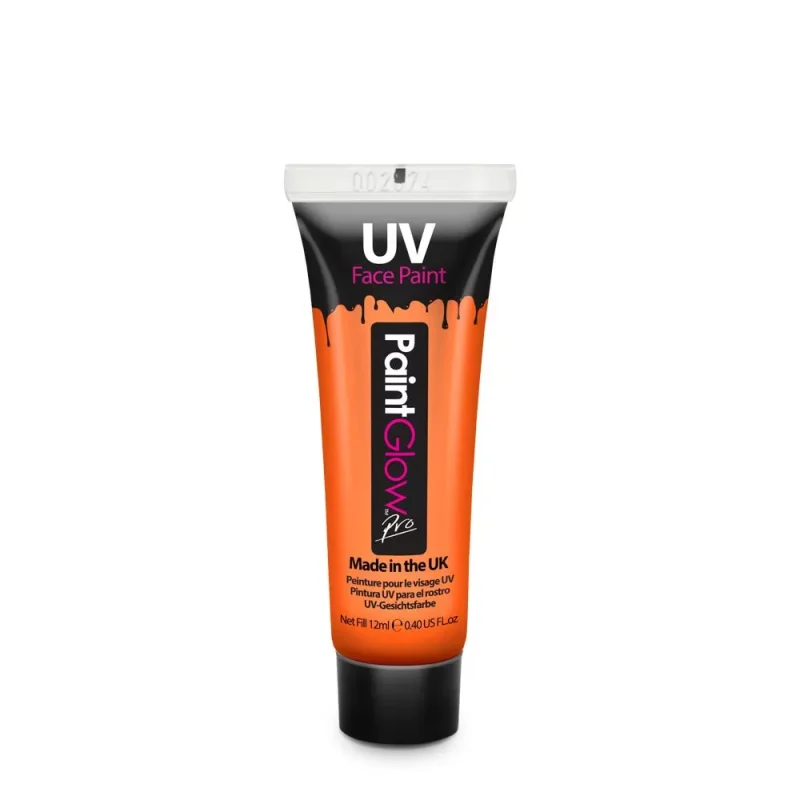 UV Face en Body Paint Oranje tube 12ml  koningsdag