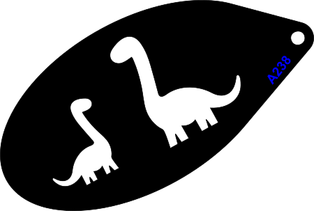 Schmink Sjabloon ovaal – A238 dinos