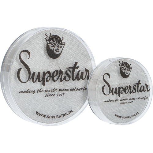 Superstar Aqua Face- and Bodypaint - Silverwhite (shimmer) 16gram