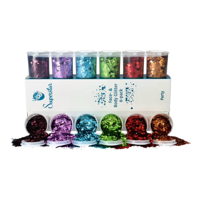 Superstar Chunky Glitters - Party Mix 6-pack