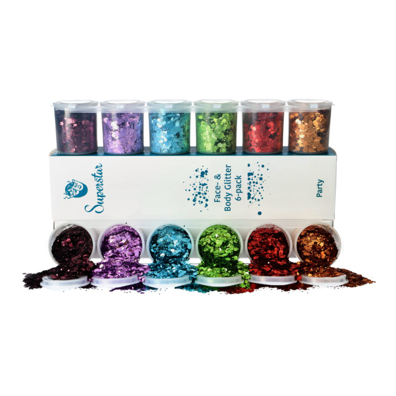 Superstar Chunky Glitters - Party Mix 6-pack