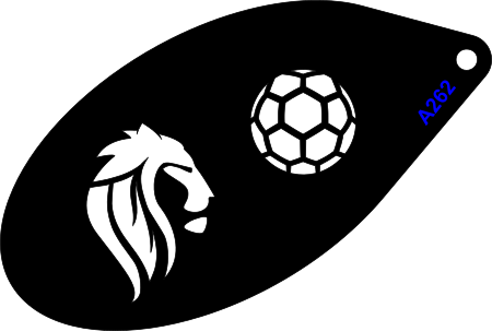 Schmink Sjabloon ovaal – A262 leeuw voetbal