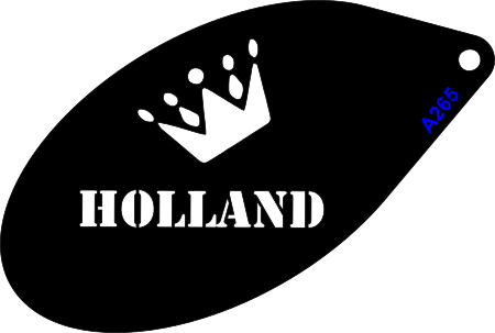 Schmink Sjabloon ovaal – A265 kroon holland koningsdag kings day