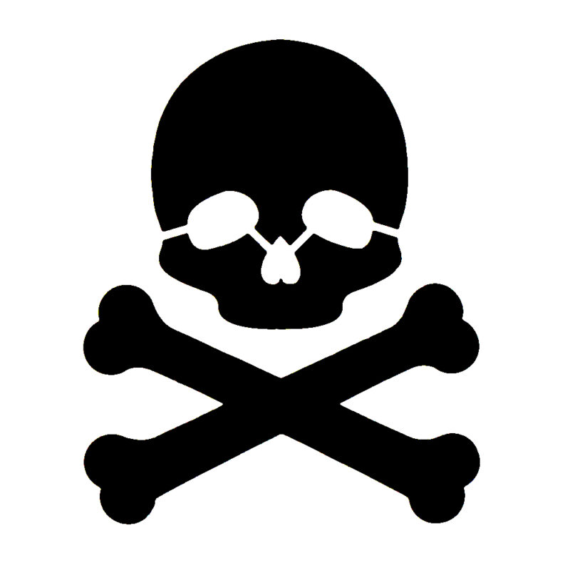 Superstar Glitter Tattoo Stencil Danger piraat doodskop