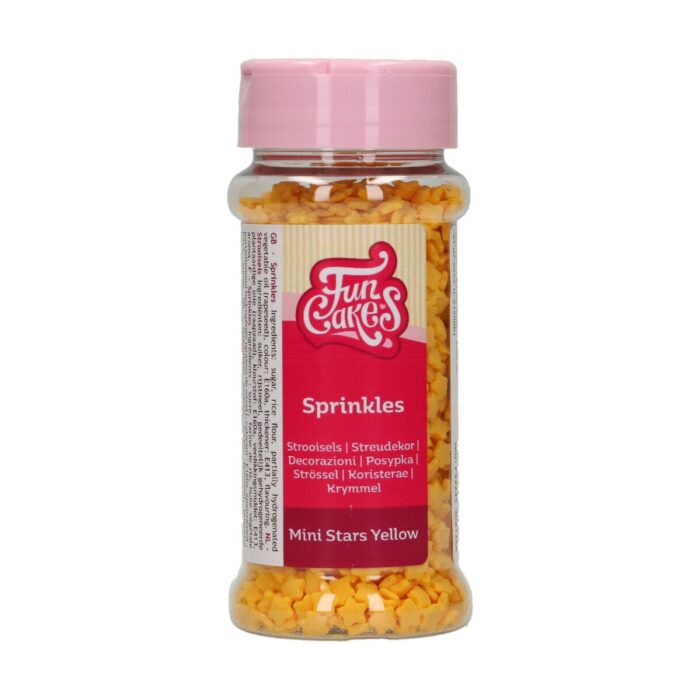 FunCakes Mini Sterretjes Geel 60 g
