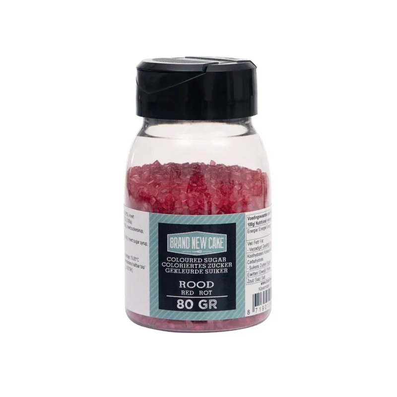 BrandNewCake Gekleurde Suiker Rood 80gr