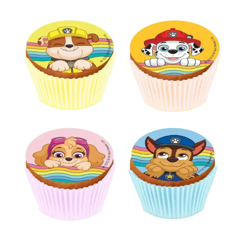 Cupcake Decoratie Sheets Paw Patrol Ø5,3cm 12st