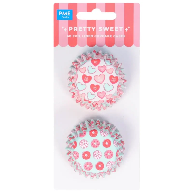 PME Mini Cupcake Vormpjes Pretty Sweet Ø33mm 60st